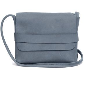 ABLE Grey “Mare” Genuine Leather Crossbody Bag